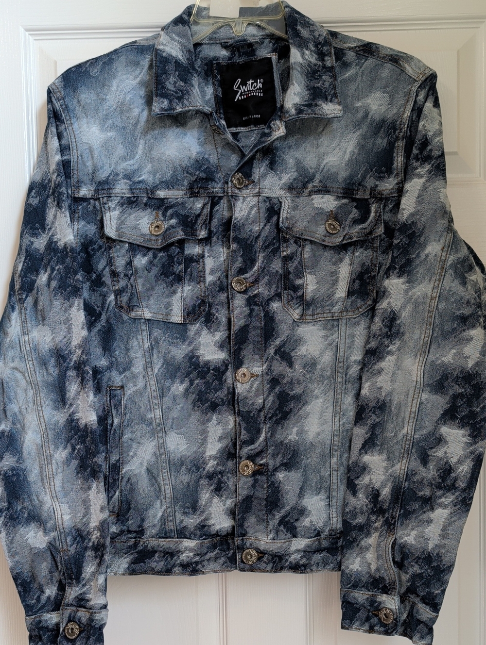 Switch Remarkable XL Denim Jacket Mingled Blues Casual Retro Streetwear